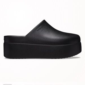 CROCS Dylan Black Platform Clogs